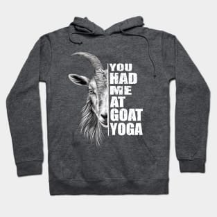 You Had Me At Goat Yoga Funny Goat Lovers Goat Yoga Hoodie